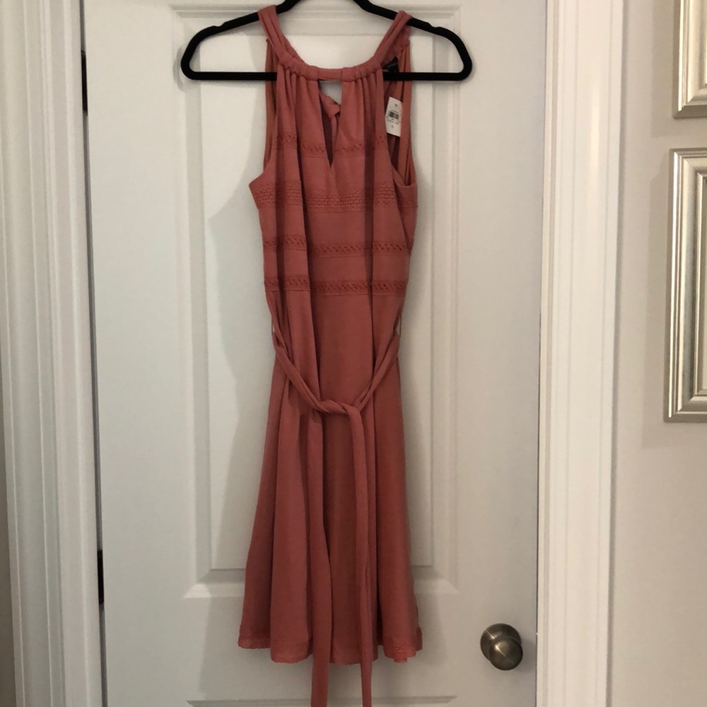 Ann Taylor Rusty Rose Halter Dress